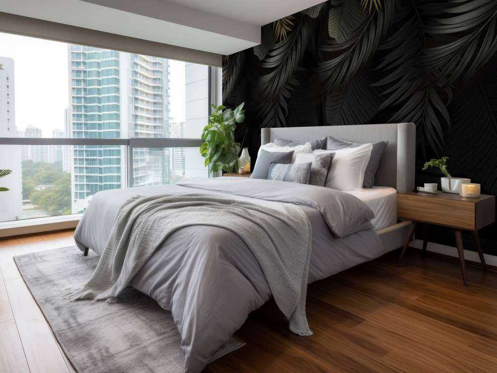 Blade på mørk baggrund