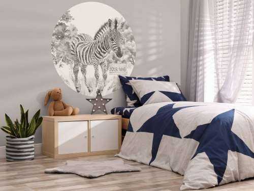 Ung zebra i naturen beige