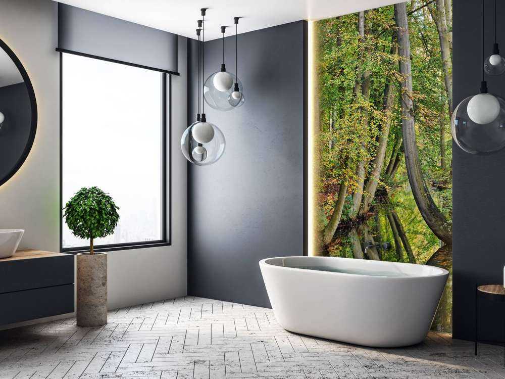 Refleksion af bøjede træer