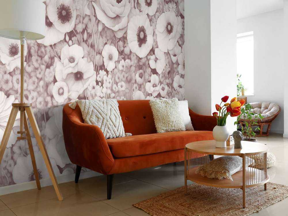 Poppy Tale Monokrom Bordeaux