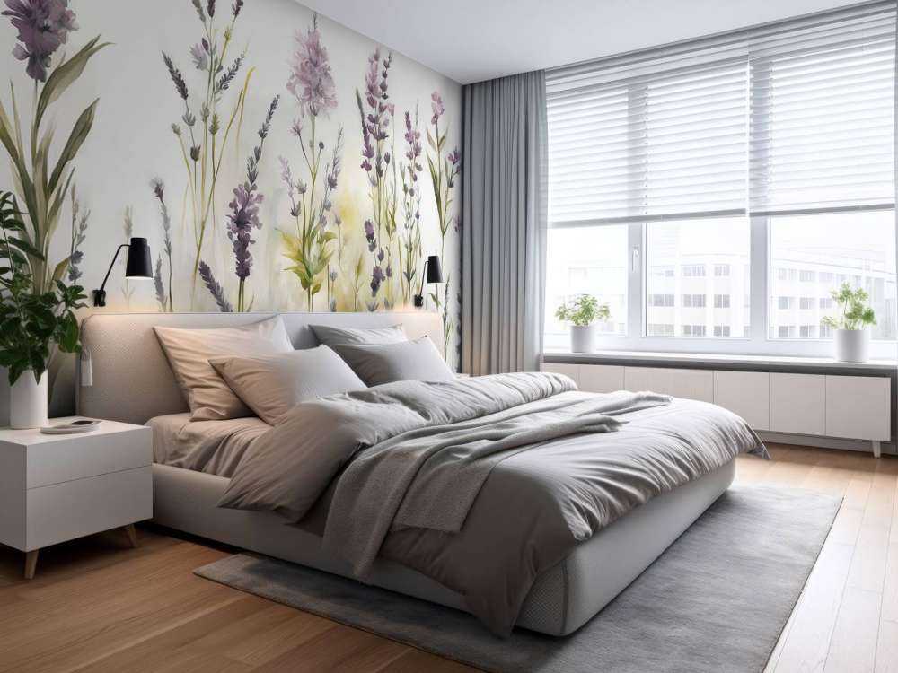 Lavendel Eng Sømløs Varm Beige