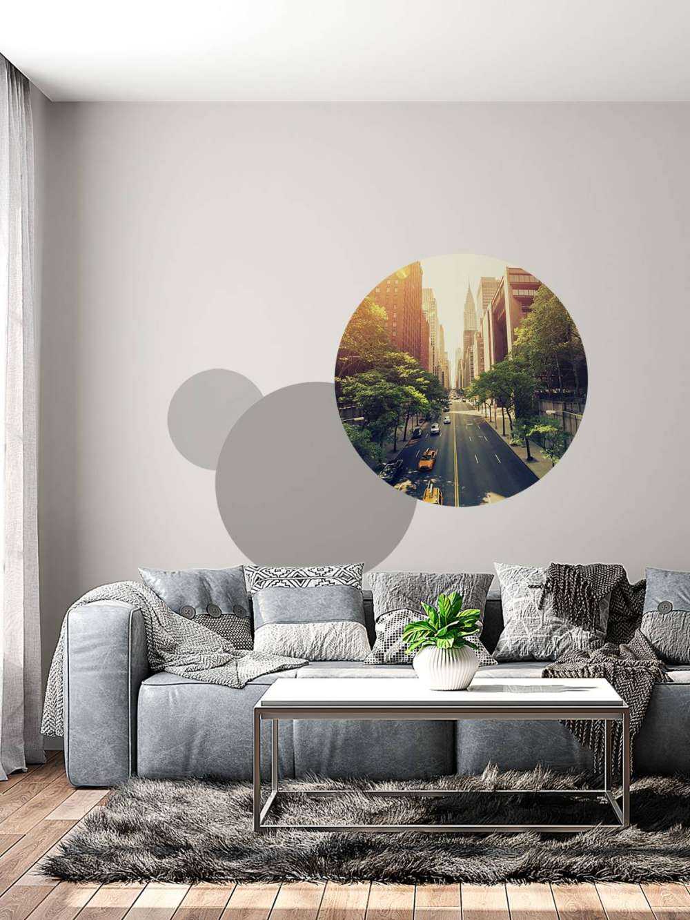 Motorvej gennem en by