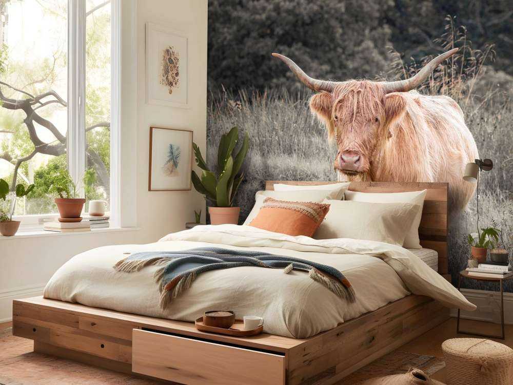 Scottish Highlander i marken