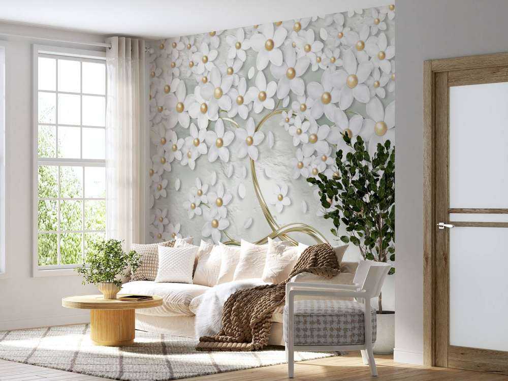 Guldhvide blomster