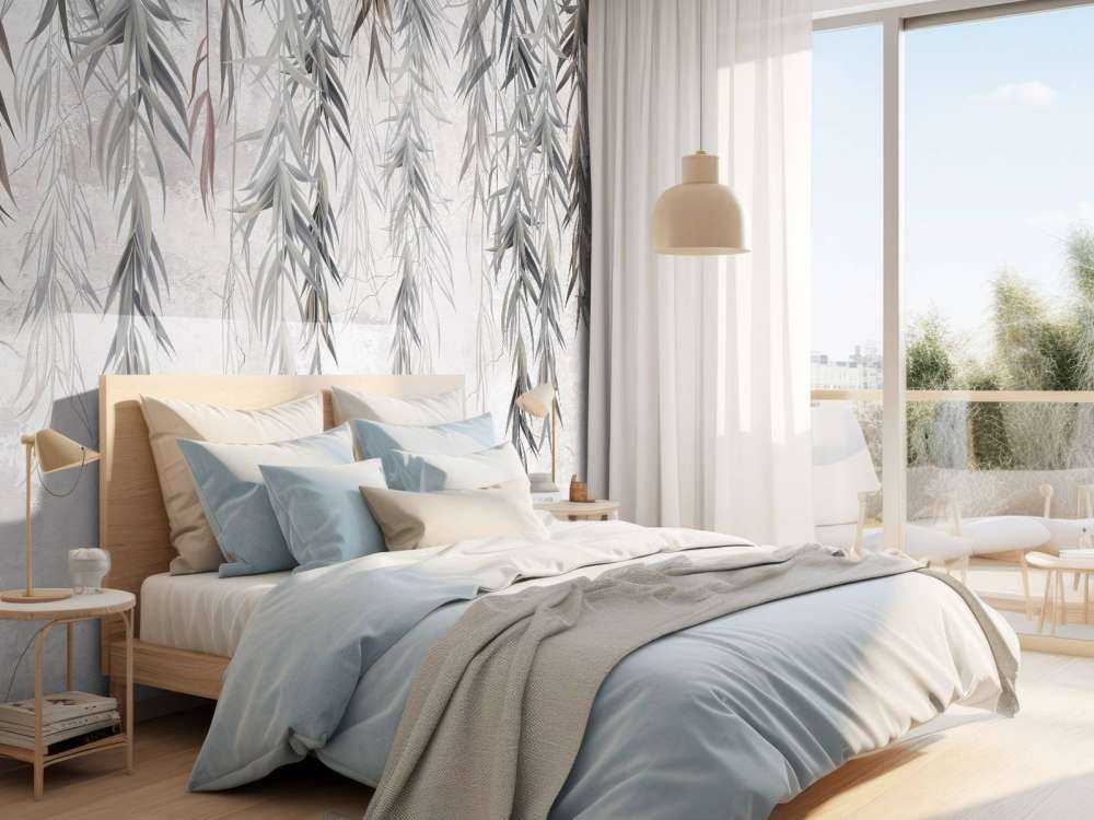 Hængende grene over beton