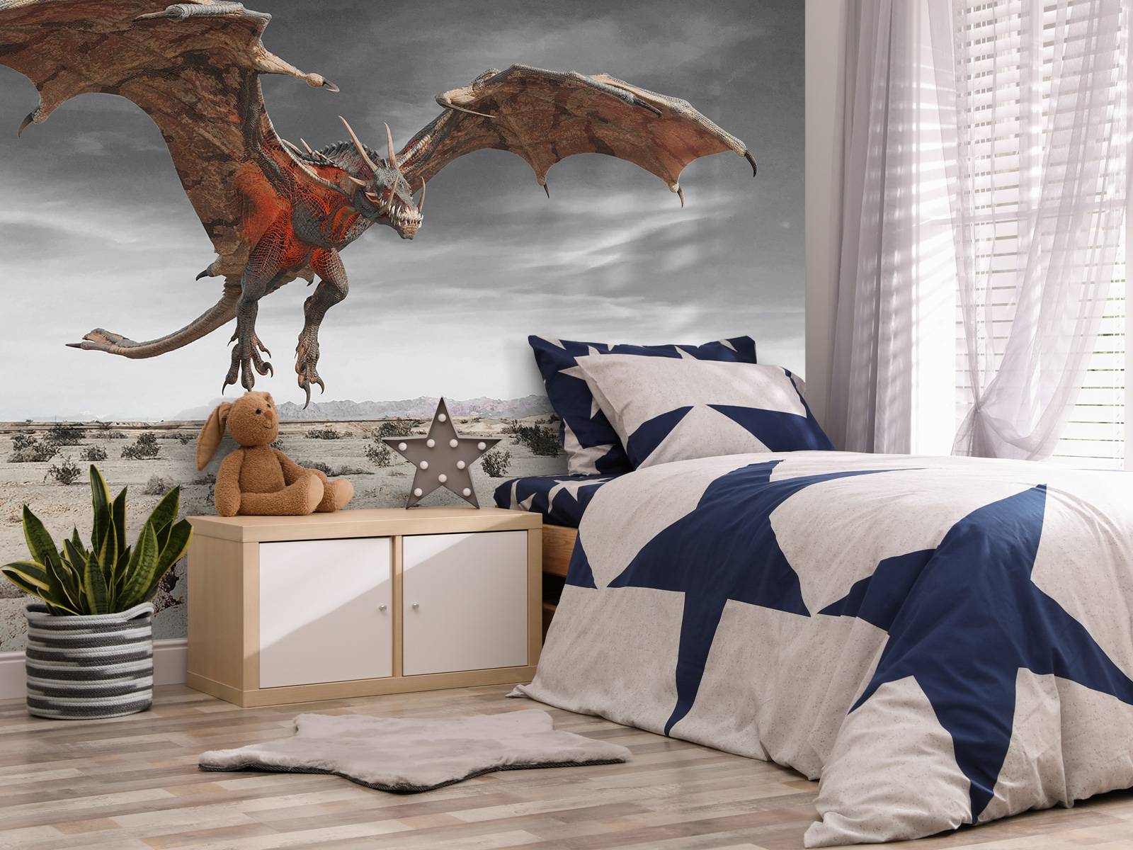 Flyvende drage - Fototapet, image size:1600x1200