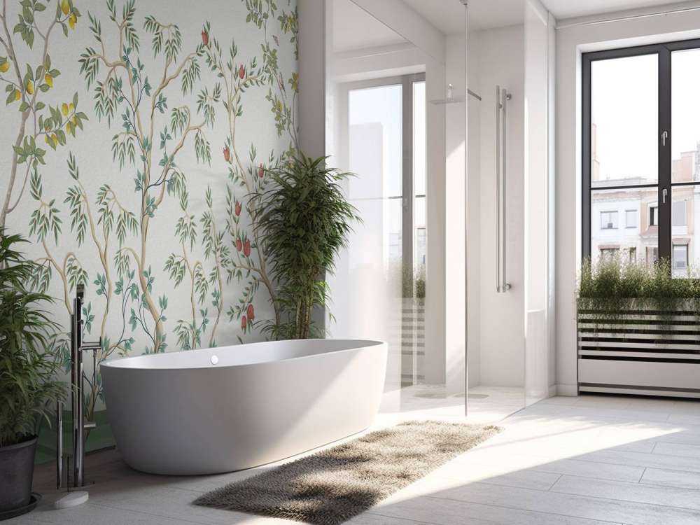 Landskab med frugttræer