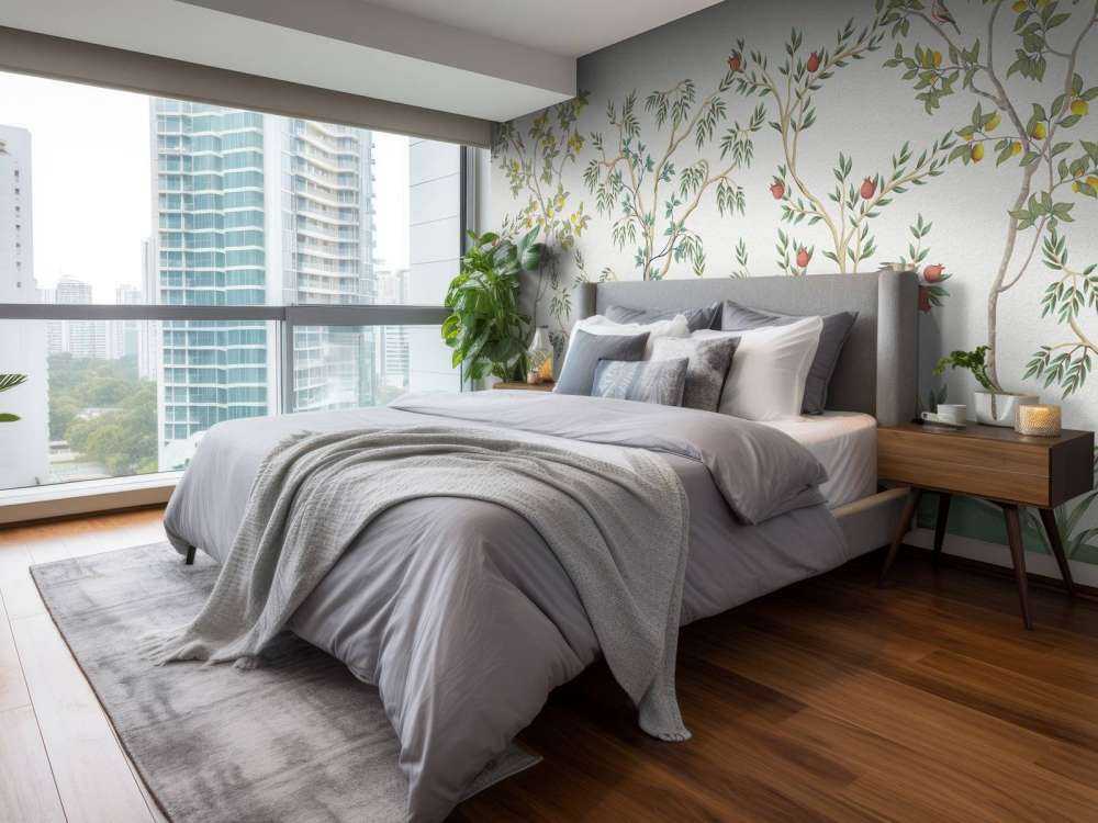 Landskab med frugttræer