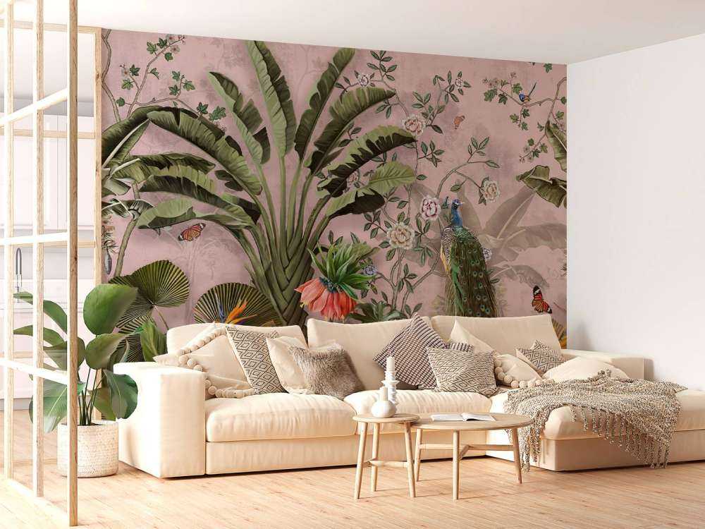 Påfugl i Tropisk Skønhed