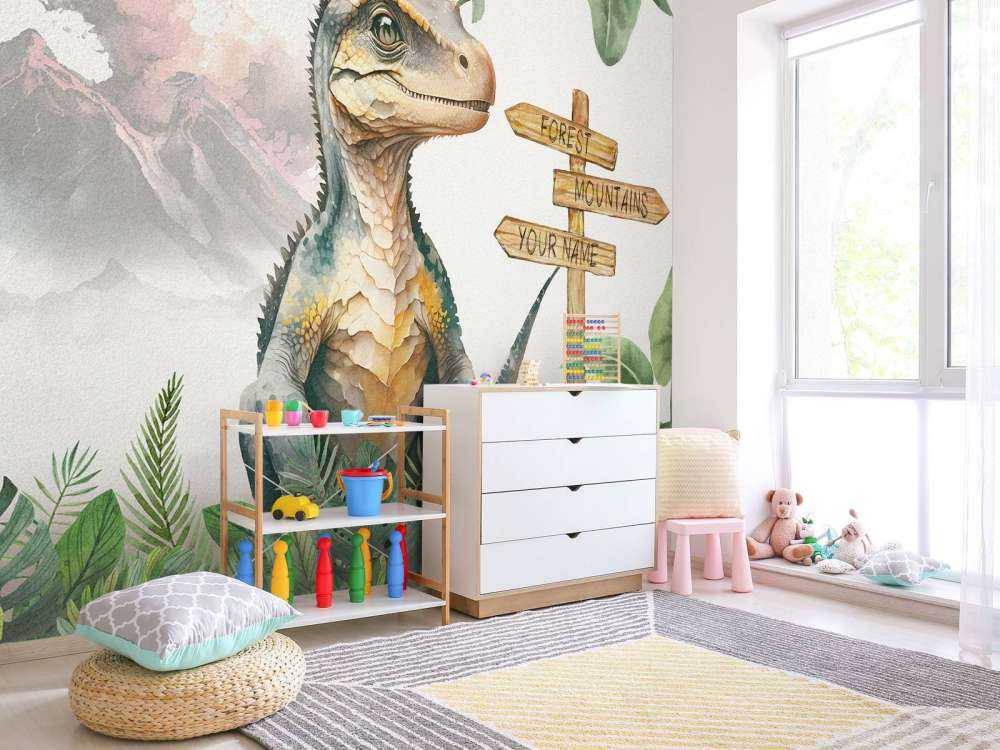 Baby velociraptor i junglen