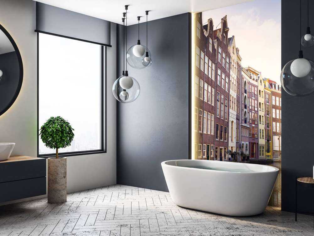Amsterdam huser på kanalen