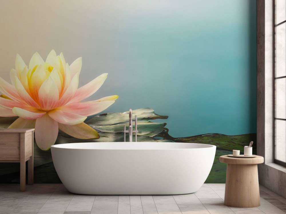 Dam med lotusblomster