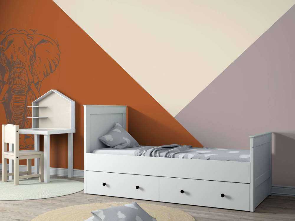 Rustne trekanter med elefant