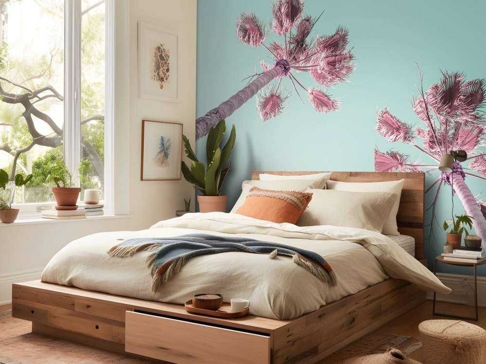 Palmetræer om sommeren