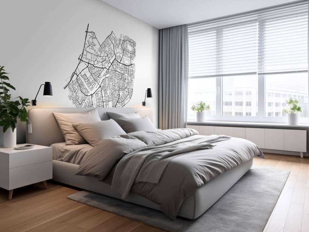 Kort over Leiden, hvid