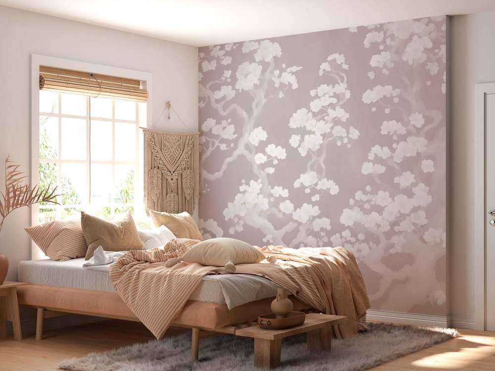 Vidunderlig blomstrende skov - pink