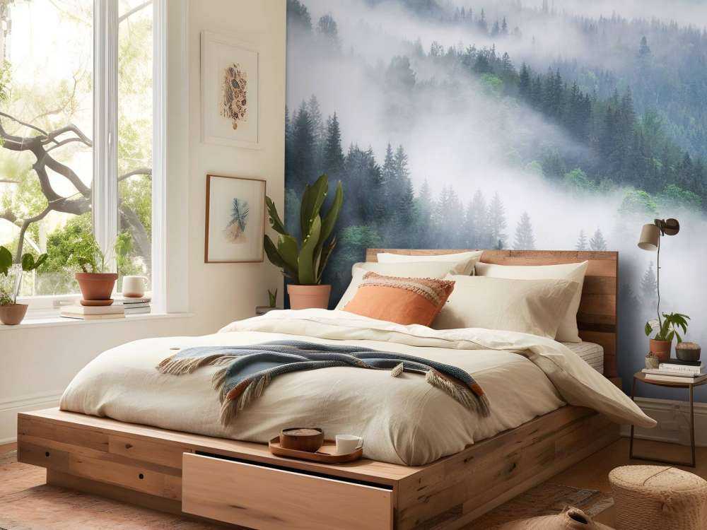 Tågeagtig skov i bjergene