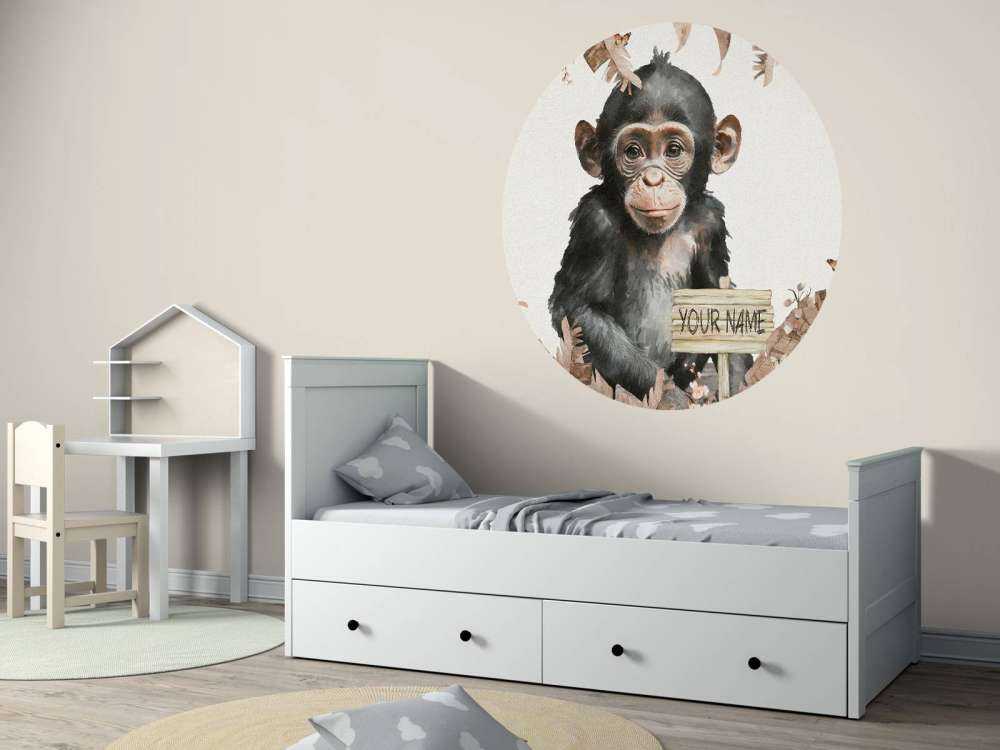 Baby-chimpanse i junglen taupe