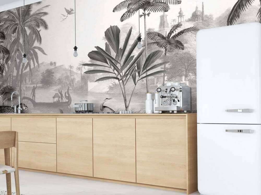 Leopard Landscape - Black and White