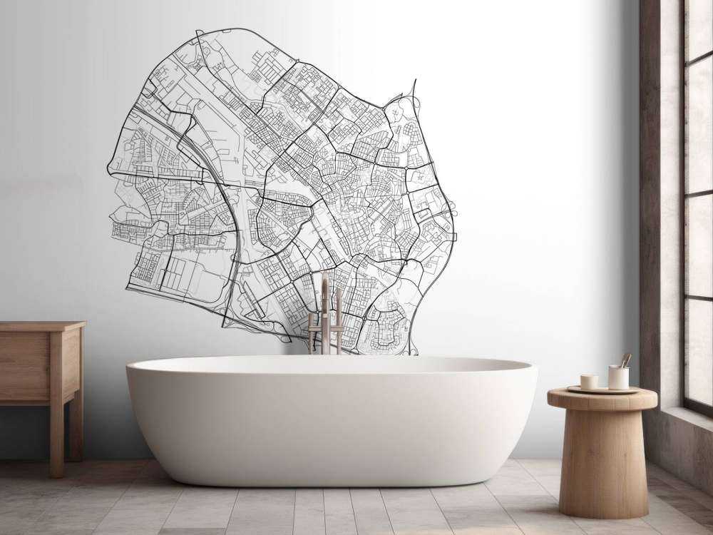 Kort over Utrecht, hvid