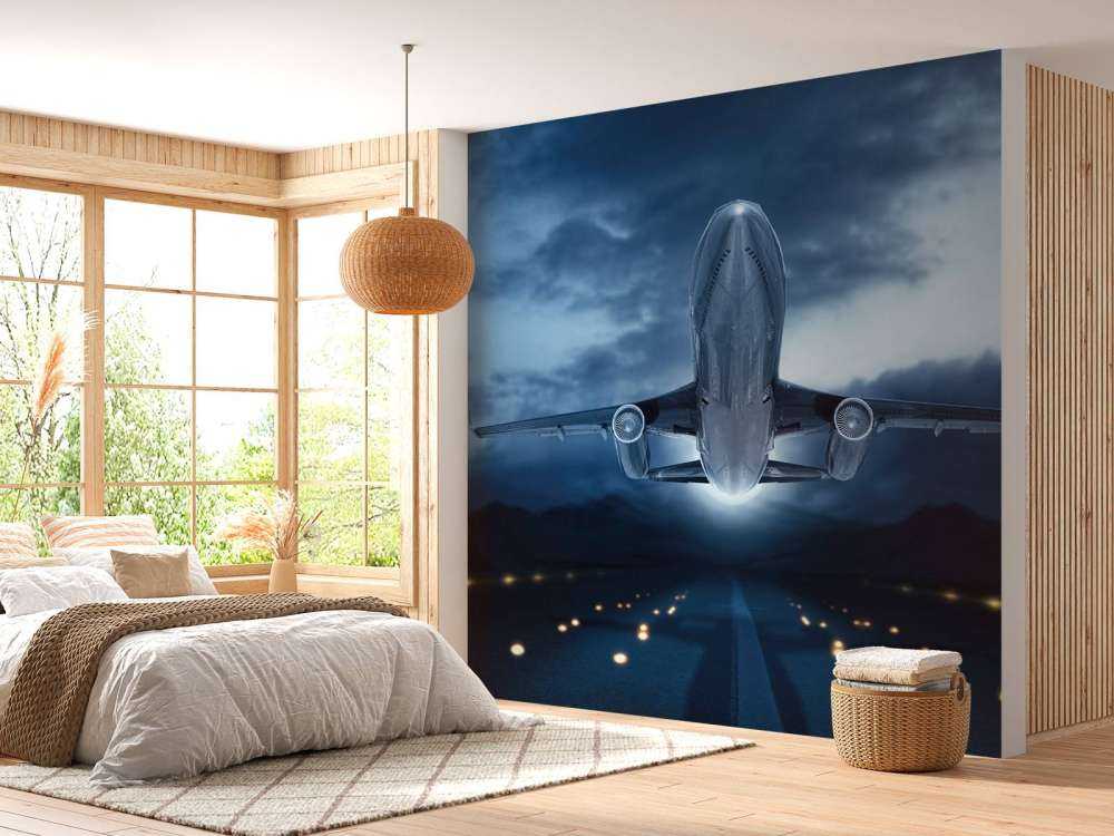 Stigende plan med mørk himmel