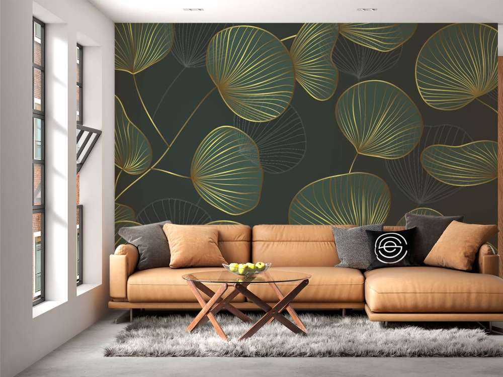 Dekorative blade med guld