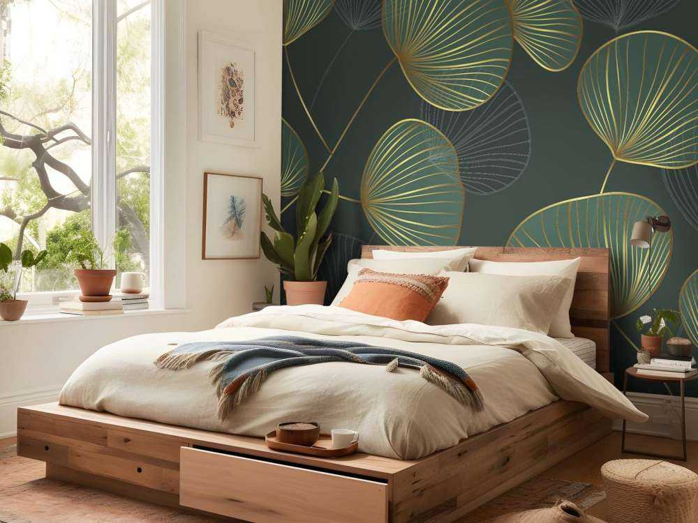 Dekorative blade med guld