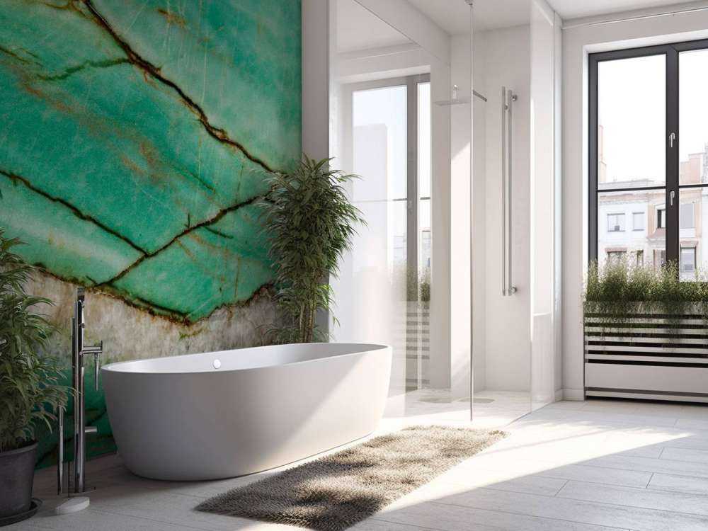 Nærbillede af grøn marmor