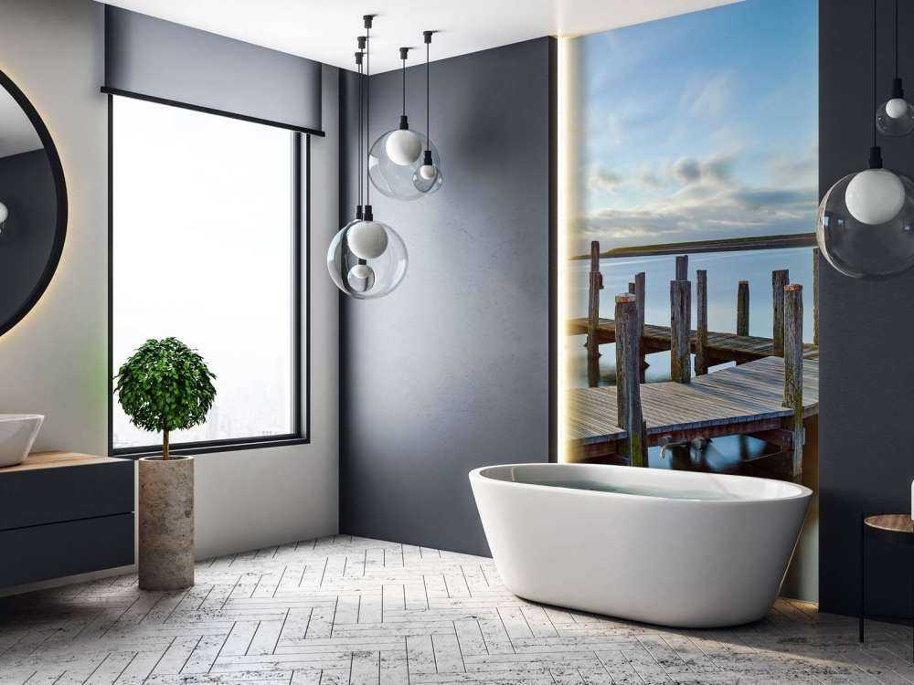 Træbrygge ved solopgang