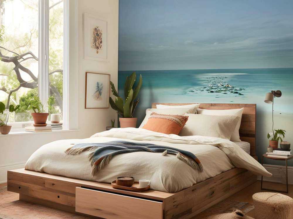 Roligt hav med måger