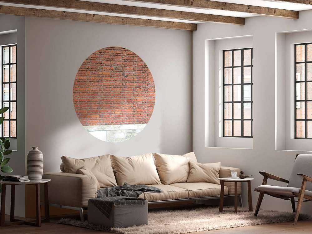 Mursten med gammel beton