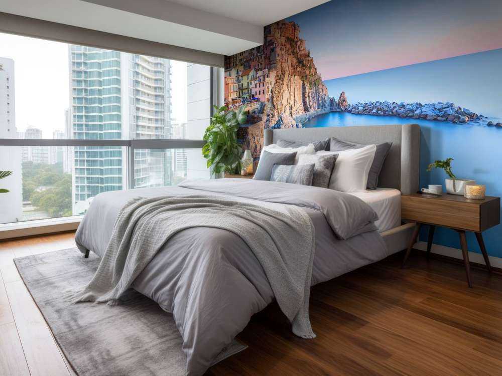 Landsby på en klippe i Italien