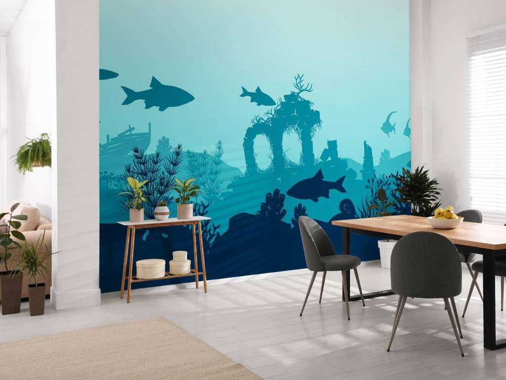 Undervanns silhuetter