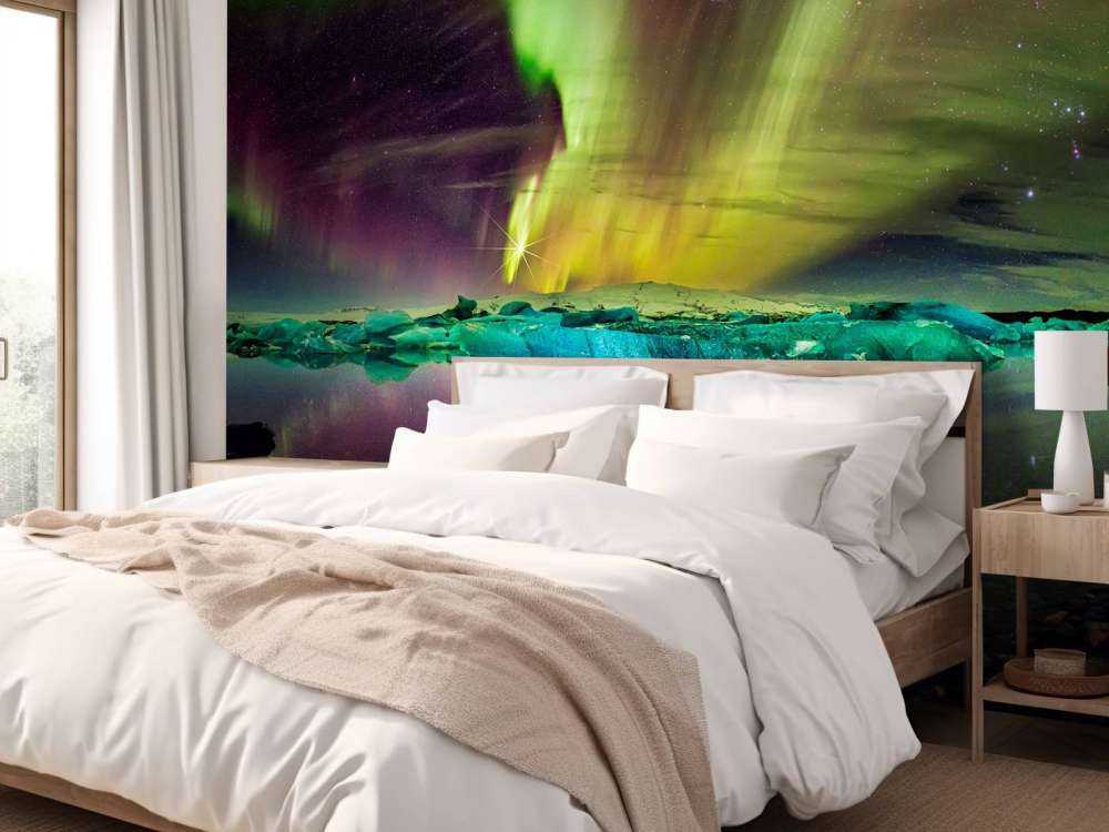 Nordlys i Jökulsárlón