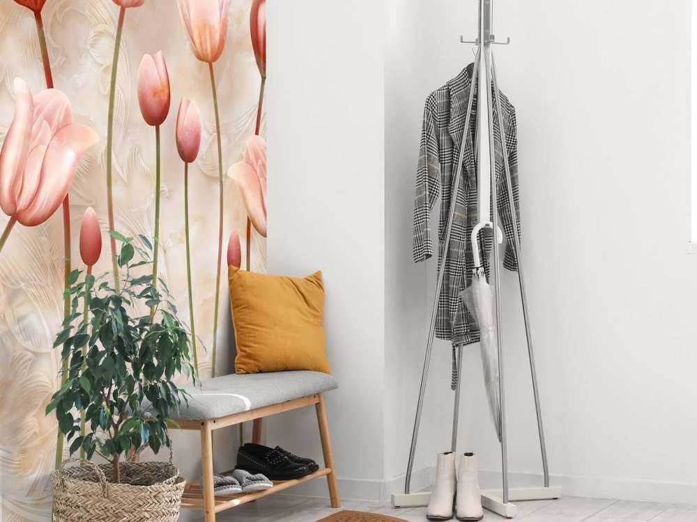 Rosa vinkende tulipaner