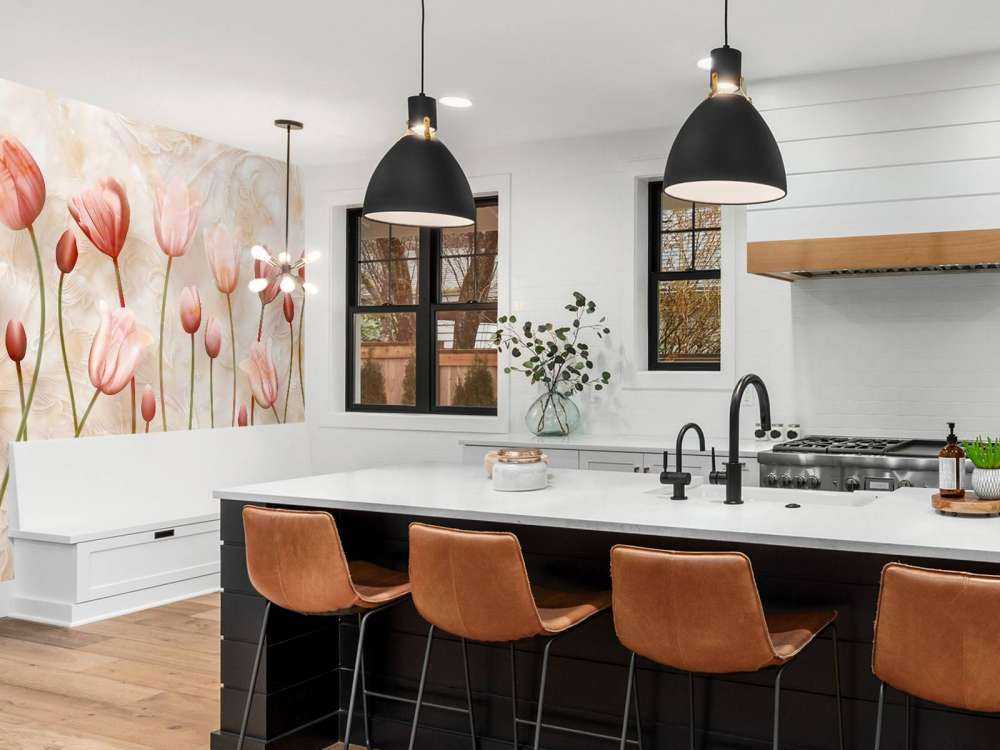 Rosa vinkende tulipaner