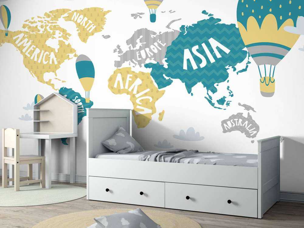 Verdenskart med ballonger