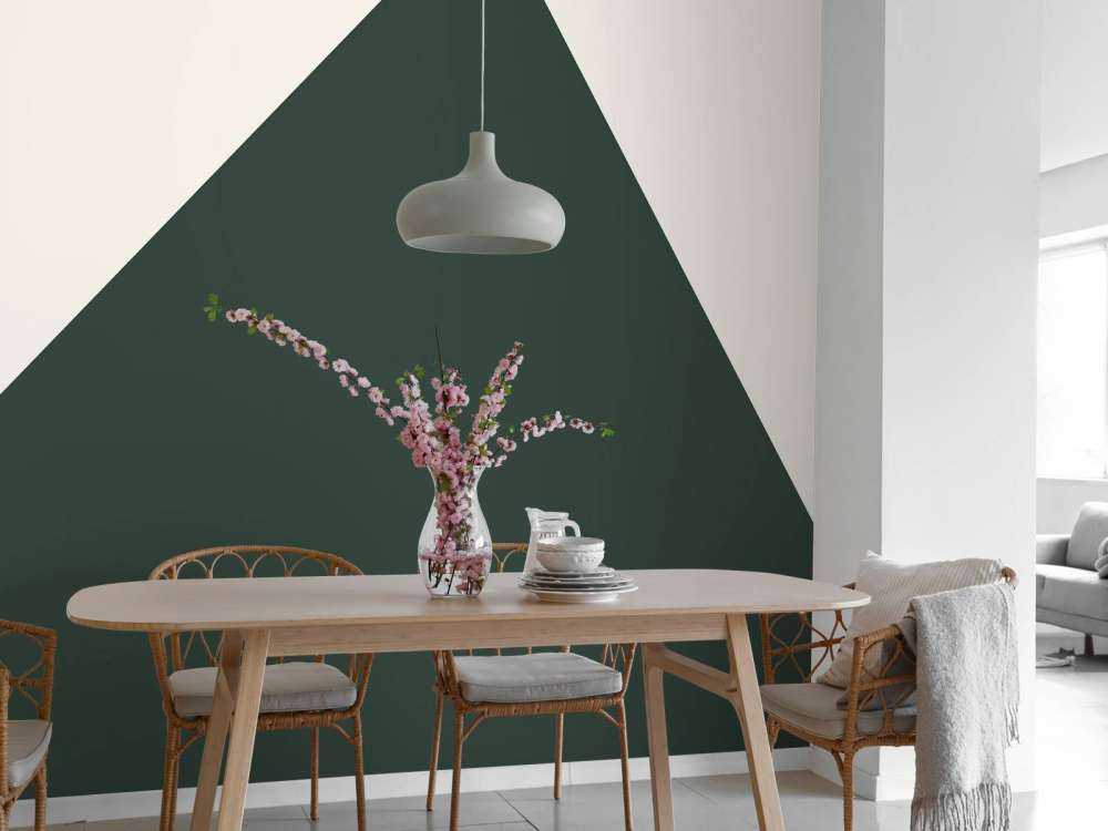 Trekant, mørkegrønn