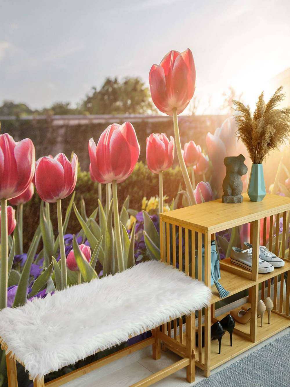 Blomster med sollys