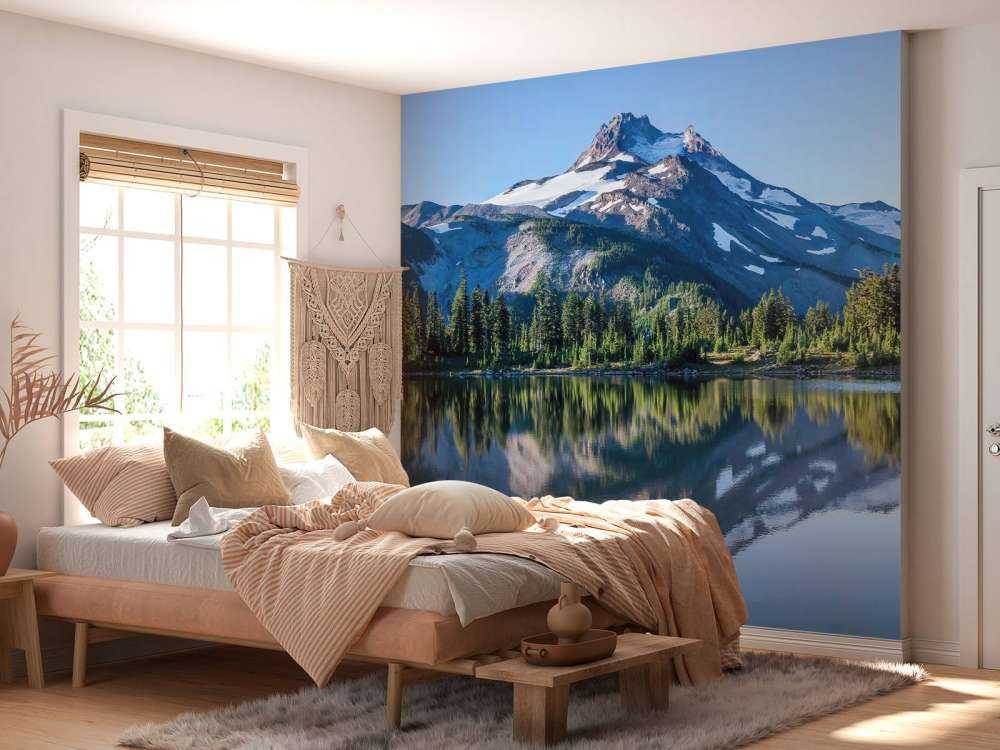 Fototapet fjell av snø