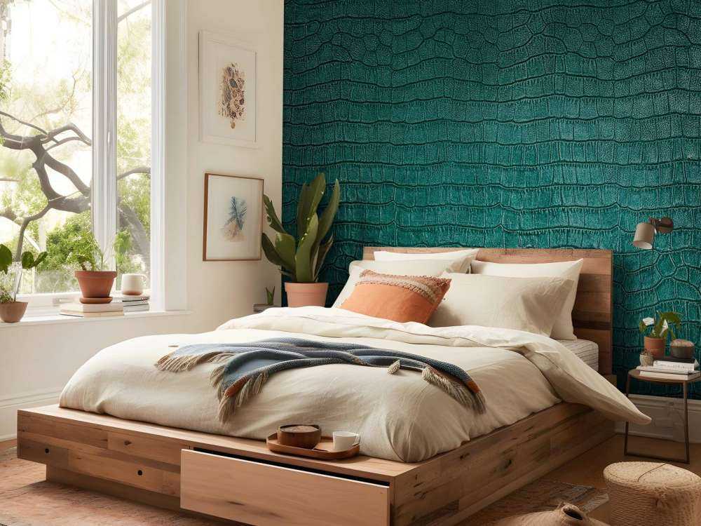 Krypdyrskinn i grønt