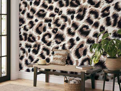 Beige farget panter pels