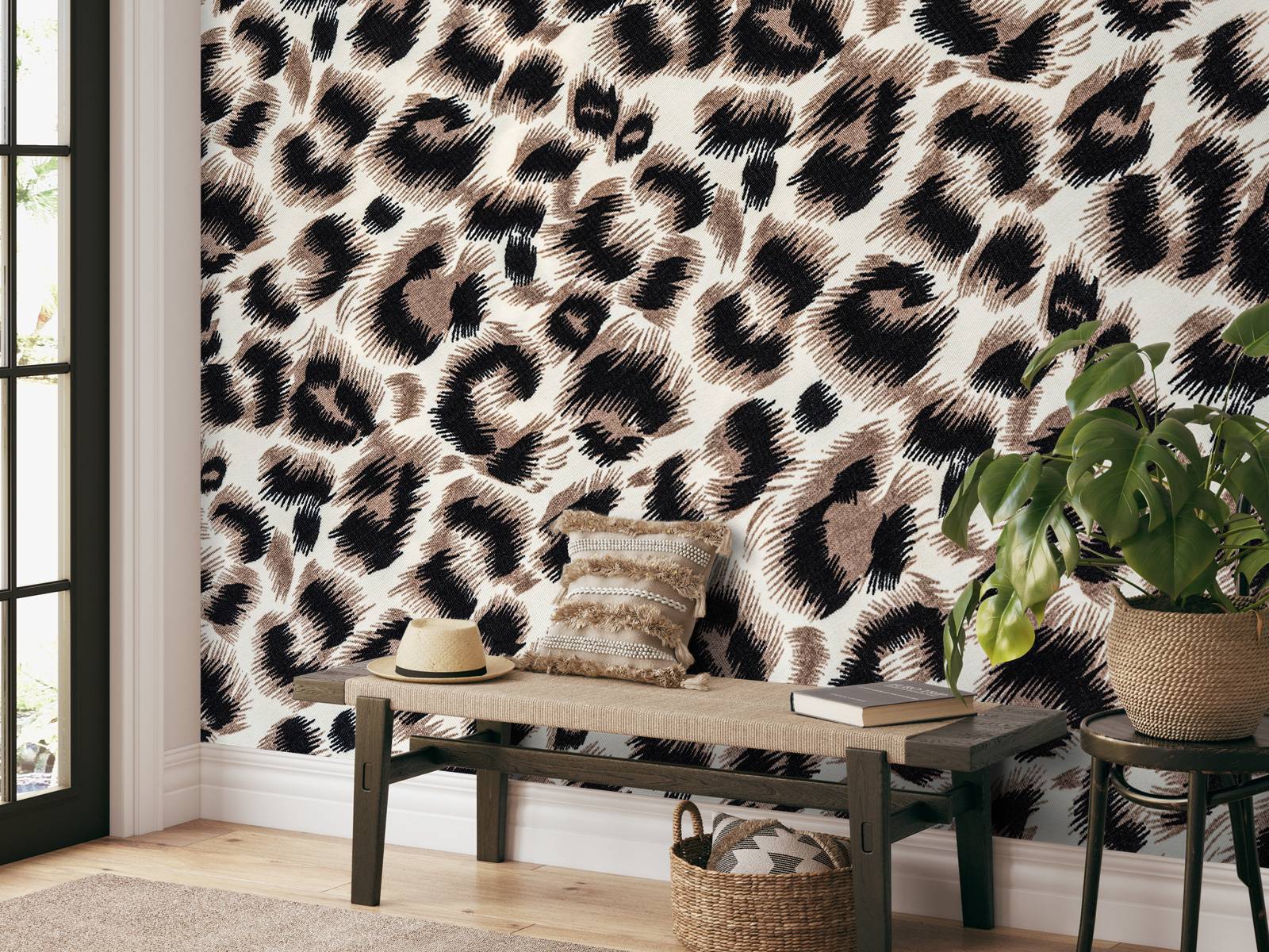 Beige farget panter pels