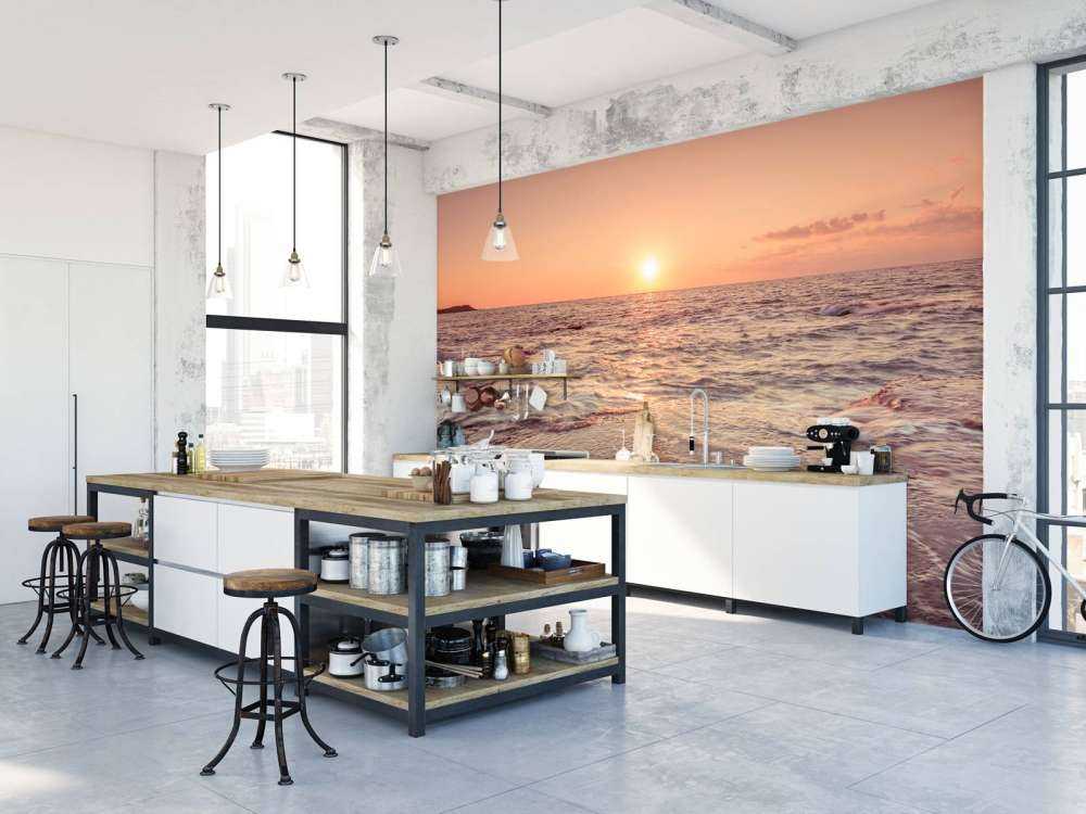 Solnedgång stranden