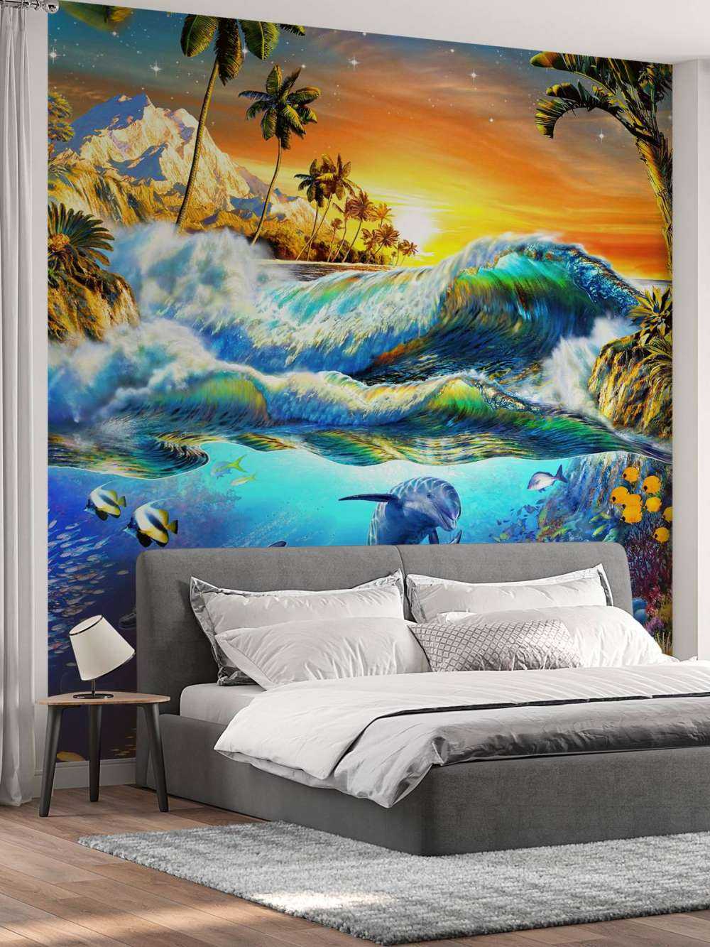 Hawaian Dawn_Waves and Dolphins