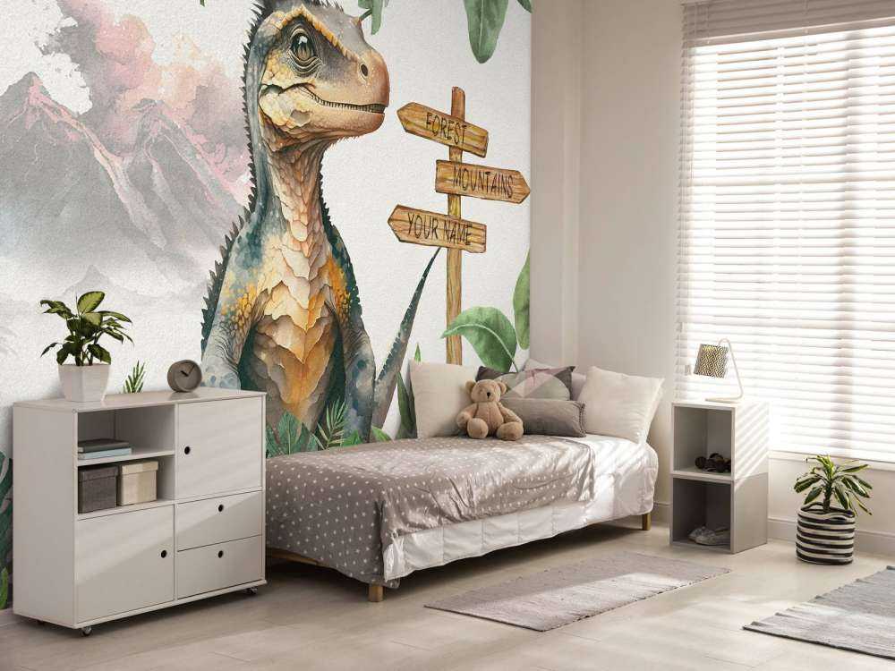 Baby velociraptor i djungeln