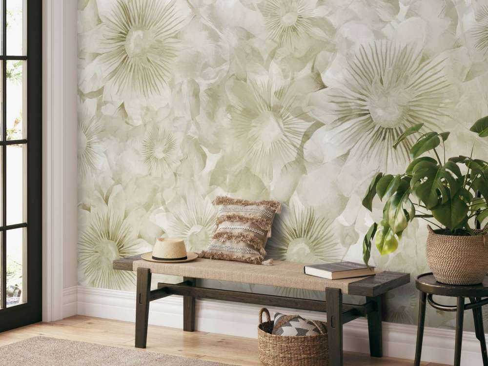 Botanisk akvarell elegans varm sand