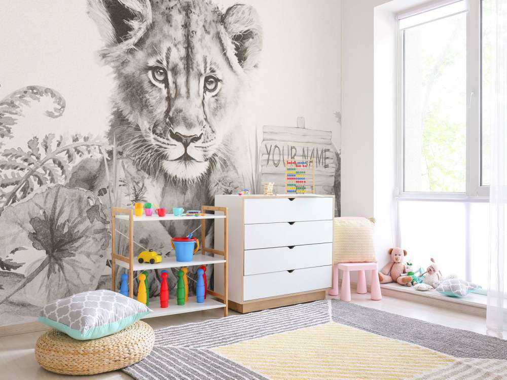 Lejonunge i djungeln beige