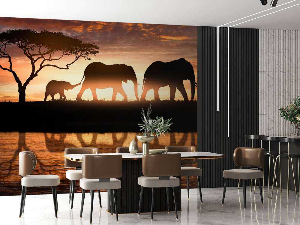 Elefanter i savannen