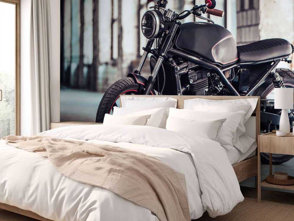 Matt svart motor